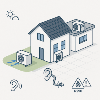 Optimaler Aufstellort für die Wärmepumpe: Effizient, leisefreundlich und sicher - Wärmepumpe richtig aufstellen: Boden, Wand oder Dach? | Westech