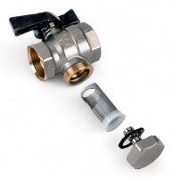 HEIZKRAFT Magnet-Filterkugelhahn 1" x 1"