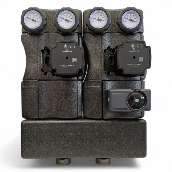 HEIZKRAFT Pumpengruppe Station90 doppelt mit Mischer 230V