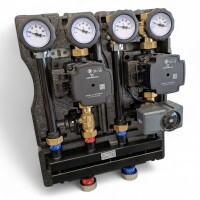 HEIZKRAFT Pumpengruppe Station90 doppelt mit Mischer 24V