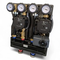 HEIZKRAFT Pumpengruppe Station90 doppelt mit Mischer 24V