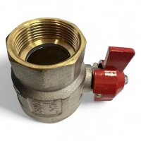 Kugelhahn aus vernickeltem Messing – 1 1/4" IG...